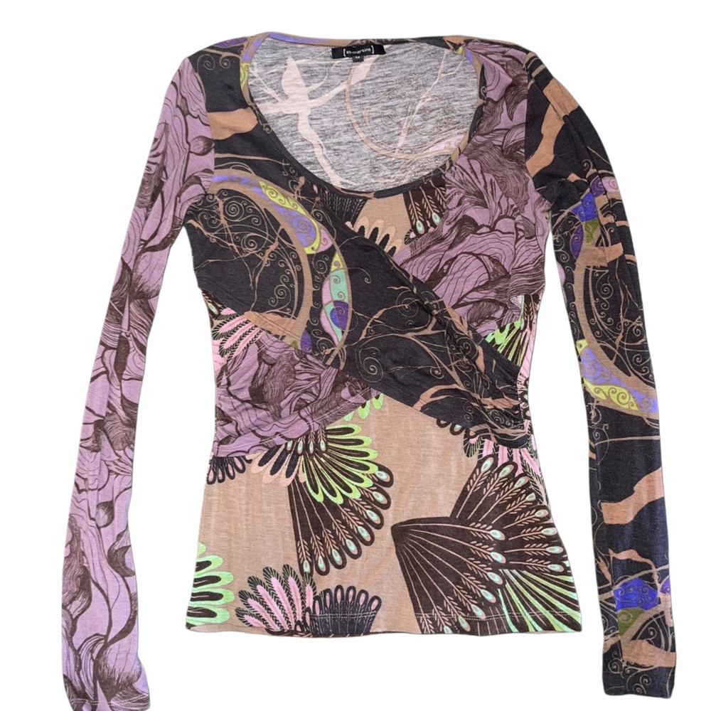 Eclectic Multicolor Long Sleeve Women's Blouse